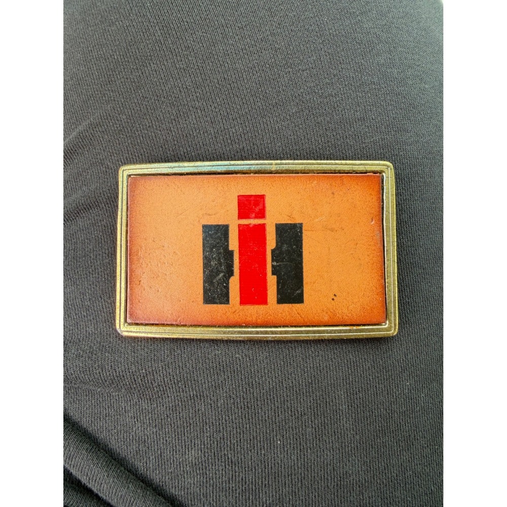 Vintage 1978 International Harvester Belt Buckle IH Logo Great American Buckle